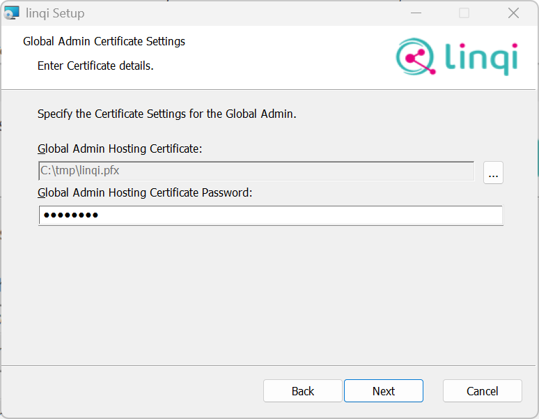 Windows Installer Global Admin Server Certificates